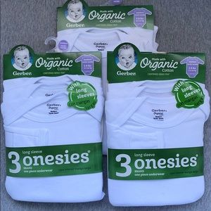 Gerber Organic Long Sleeve Onesies